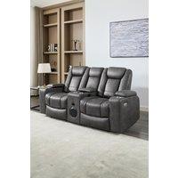 More4Homes Ashton Electric Recliner 2 Seater Sofa Technology Fabric With Speakers & USB-C Charging in Grey