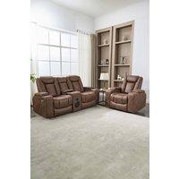 More4Homes Ashton Electric Recliner 1+2 Seater Sofa Set Technology Fabric With Speakers & Usb-C Charging in Brown