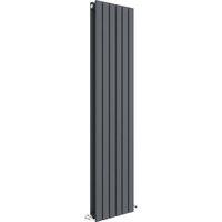 Balterley Lucia Square Vertical Double Panel Radiator, 1500mm x 354mm Anthracite in Grey