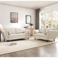 Home Detail Mona 2+3 Seater Sofa Set in Cream