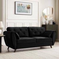 Home Detail Mona 3 Seater Sofa in Black
