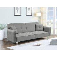 Comfy Living Ltd Grey Linen Sofa Bed With 2 Cushions
