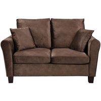 Comfy Living Ltd Brushed Velvet 2 Seater Sofa in Brown