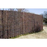 Primrose Premium Woven Willow Hurdle Fence Panel Screening 1.82cm x 1.37m in Brown