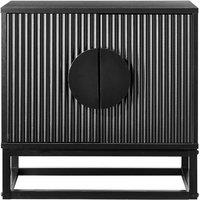 Moderna Sideboard Cabinet Fluted Black 60cm