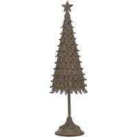 Hill Interiors Metal Pine Tree Christmas Dration in Grey