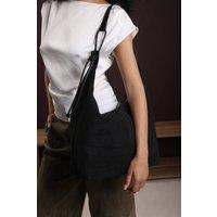 Where's That From Women's 'Elysia' Slouchy Suede Shoulder Bag in Black