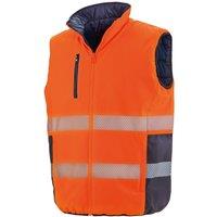SAFE-GUARD by Result Men's Soft Touch Reversible Safety Gilet in Orange | Size: 4XL
