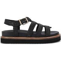 Carvela Women's 'Fortuna Weave Sandal' Leather Sandals in Black | Size: 3