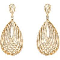 Latelita Women's Vortex Teardrop Earring Gold in White