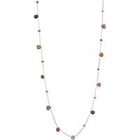 Spero London Women's Sterling Silver Fine Tourmaline Long Necklace | Size: 35 inches