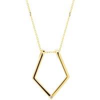 Spero London Women's Fine Diamond Rhombus Ring Holder Necklace in Sterling Silver in Gold
