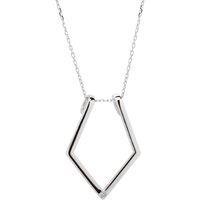 Spero London Women's Fine Diamond Rhombus Ring Holder Necklace in Sterling Silver