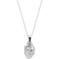 Spero London Women's Sterling Silver Anatomical Heart Necklace