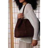 Where's That From Women's 'Drift' Suede Slouchy Shoulder Tote Bag in Brown