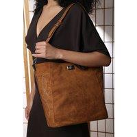Where's That From Women's 'Kelp' Tote Handbag for Women with Minimal Stitch Detail in Tan