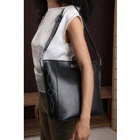 Where's That From Women's 'Kelp' Tote Handbag for Women with Minimal Stitch Detail in Black