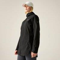 Regatta Women's Natalina Hooded Waterproof Jacket in Jet Black | Size: 16