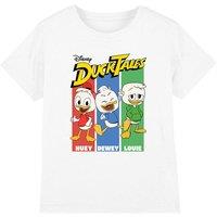 Disney Huey, Dewey & Louie Ducktales Kids T-Shirt, White | Size: 5-6 Years