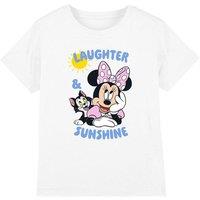 Disney Minnie & Figaro Sunshine Kids T-Shirt, White | Size: 5-6 Years
