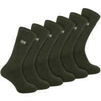 THMO Men's 6 Pairs Soft Breathable Thermal Socks in Green | Size: 6-11