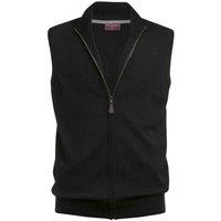 Brook Taverner Men's Lincoln Cotton Blend Knitted Gilet in Black | Size: 2XL