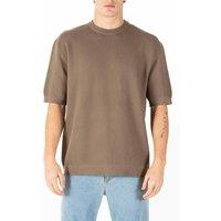 Luke 1977 Men's Ford Relax Fit Knitted T-shirt in Light Brown | Size: Medium