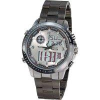 Atlas for Men Men's Dual Display Wristwatch (Batteries Included) in Black