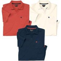 Atlas for Men Men's Open Collar Polo Shirt (Pack of 3) in Navy | Size: XL