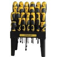 Stanley 062142 Screwdriver Set, In Rack 26 Piece Sl/Ph/Pz/Tx in Yellow