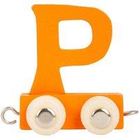 Small Foot Orange Wooden Train Letter 'P'