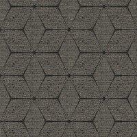 Rasch Geometric Floral Geo Diamonds Metallic Black Gold Wallpaper