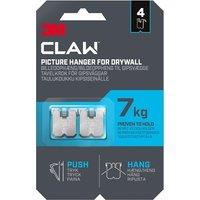 Command 3M CLAW Drywall Picture Hanger 7kg 4 Hangers/Pack 3PH7-4UKN in White