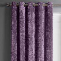 Intimates Velvet Ring Top Curtains - Door Drapes with Plush Texture in Mauve | Size: 117 cm width x 214 cm drop