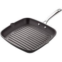 Stellar 26 x 26cm Grill Pan, Non-Stick in Metallic Silver | Size: 26 x 26 cm