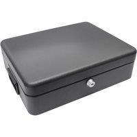 mysmartbuy Lockable Security Box - Floor or Wall Mountable Steel Safe in Black