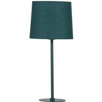 First Choice Lighting Colours - Dark Green 40cm Table Lamp with Fabric Shade