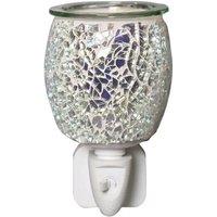 Aroma Accessories Electric Plug In Mosaic Wax Melter 12cm in Silver