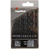 SupaTool Metal HSS Drill Bit Set (Pack of 13) in Black