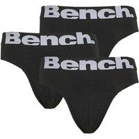 Bench Men's 3 Pack Cotton Briefs Underwear - Asner Collection in Black | Size: Large
