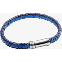 Fred Bennett Men's Blue Leather & Stainless Steel Braided Bracelet B5275