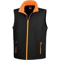 Result Men's Printable Softshell Body Warmer in Black | Size: Small