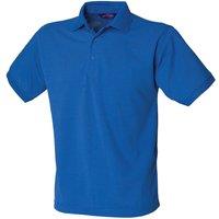 Henbury Men's Polycotton Heavy Polo Shirt in Royal | Size: 4XL