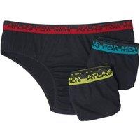 Atlas for Men Men's Cotton Briefs (Pack of 3) in Black | Size: 3XL