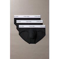 Calvin Klein Men's Icon Cotton Hip Brief 3Pk, Black | Size: XL