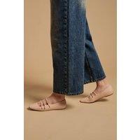 Oasis Women's Madalena Faux Leather Multi MaryJane Ballet Pumps in Beige | Size: 4