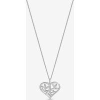 Inicio Women's Sterling Silver Plated Polished Tree Of Love Pendant - Gift Pouch