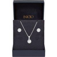 Inicio Women's Sterling Silver Plated Cubic Zirconia Bezel Set - Gift Box