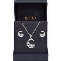 Inicio Women's Sterling Silver Plated Celestial Set - Gift Box