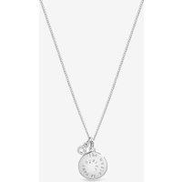 Inicio Women's Sterling Silver Plated 'The World Is Your Oyster' Pendant - Gift Pouch